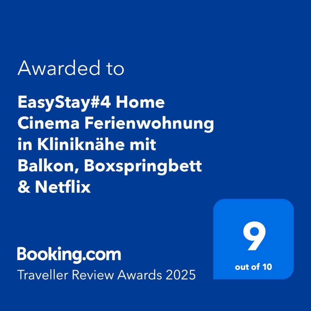 Easystay#4 Home Cinema Ferienwohnung In Kliniknaehe Mit Balkon, Boxspringbett & Netflix 바트왼하우젠 외부 사진